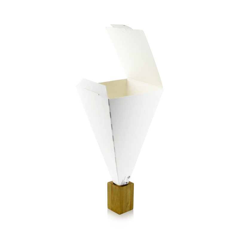 PacknWood 210SCONE Closeable White Snack Cone