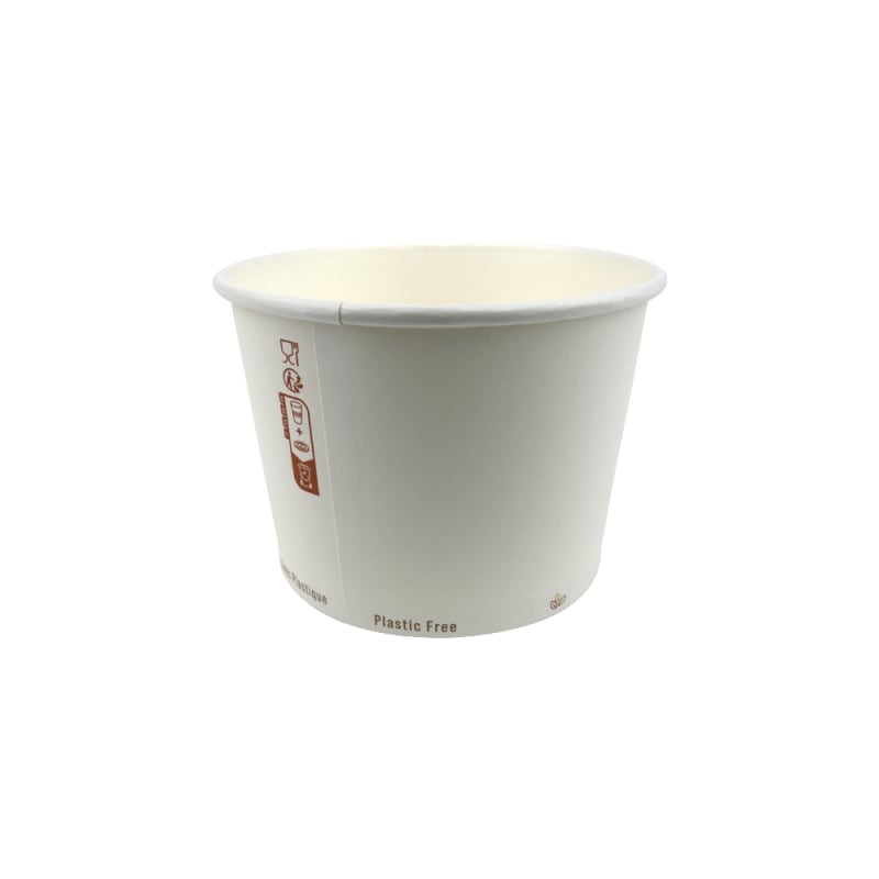 PacknWood 210SOW16 Compostable Soup Cup.