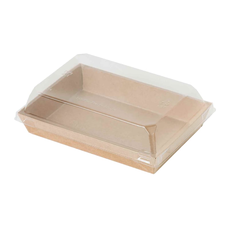 PacknWood 210SUPAP150K Sushi box in kraft with PET lid