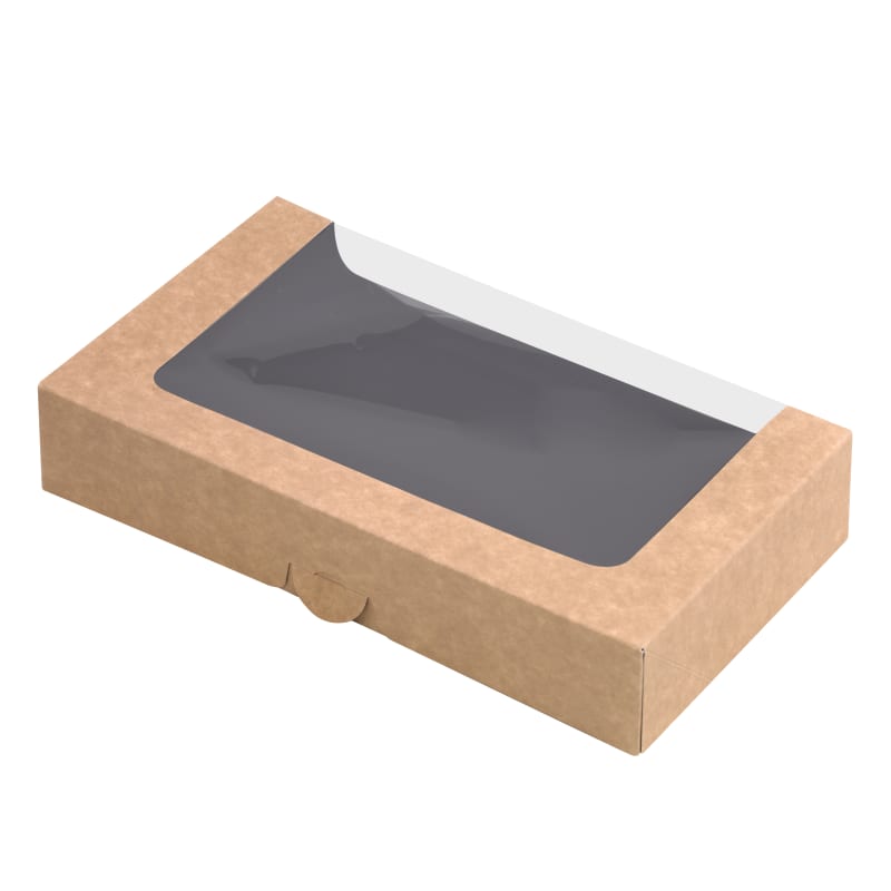 PacknWood 210SUWINA07 Kraft Sushi Box With Window 24pcs