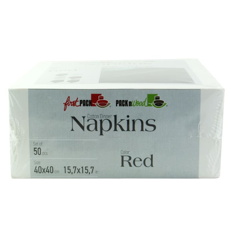 PacknWood 210SVCC40RD Luxury Red Wine Cotton Table Napkin