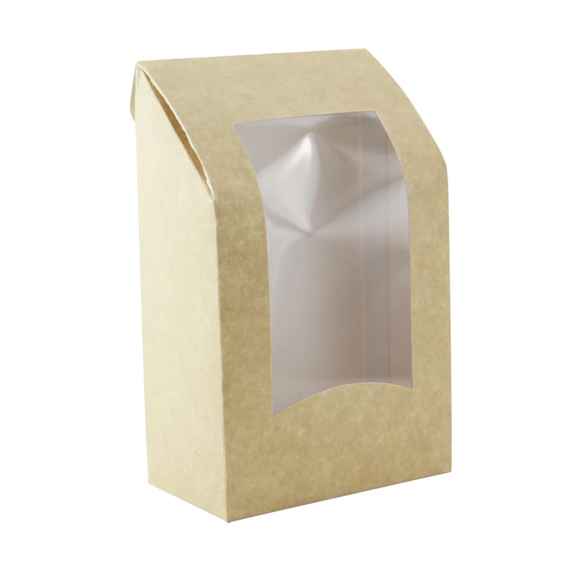 PacknWood 210WRAPX Brown Wrap/Cookie Sleeve with Window