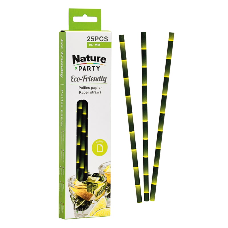 PacknWood 8NPCHP19BB1 Bamboo design paper straw