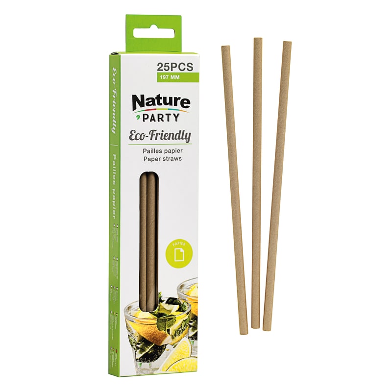 PacknWood 8NPCHP19KR1 Kraft paper straw