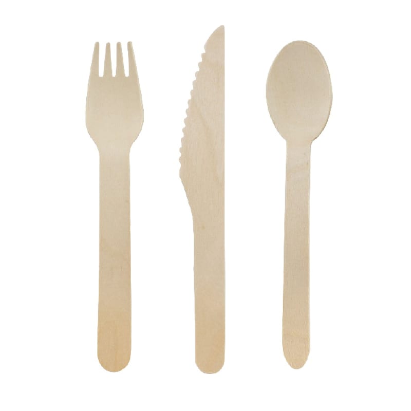 PacknWood 8NPCOUVB241 Wooden cutlery kit