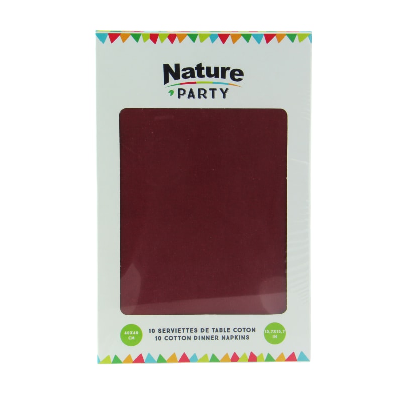 PacknWood 8NPSVCR40RD Luxury Red Wine Cotton Table Napkin.