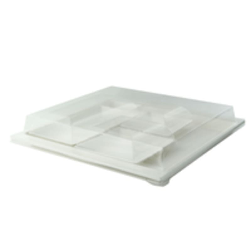 PacknWood APUBCHIC3 Sugarcane Bento Box Tray with 3 Sugarcane Compartments - 200 VIP Set
