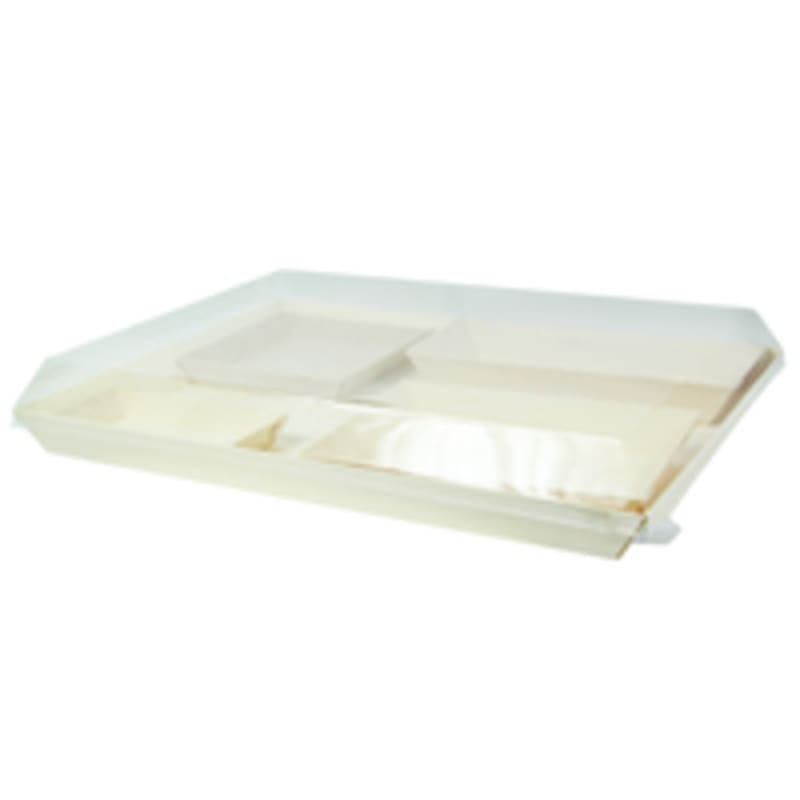 PacknWood SAMSAM2 Samurai Wood Bento Box Tray with 4 Compartments - 100 VIP Set