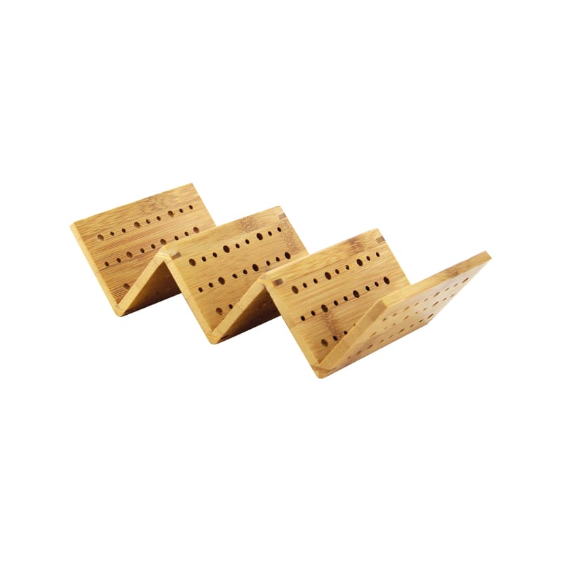 PacknWood 210STAC162 Bamboo Reusable Taco Holder for 3 Tacos