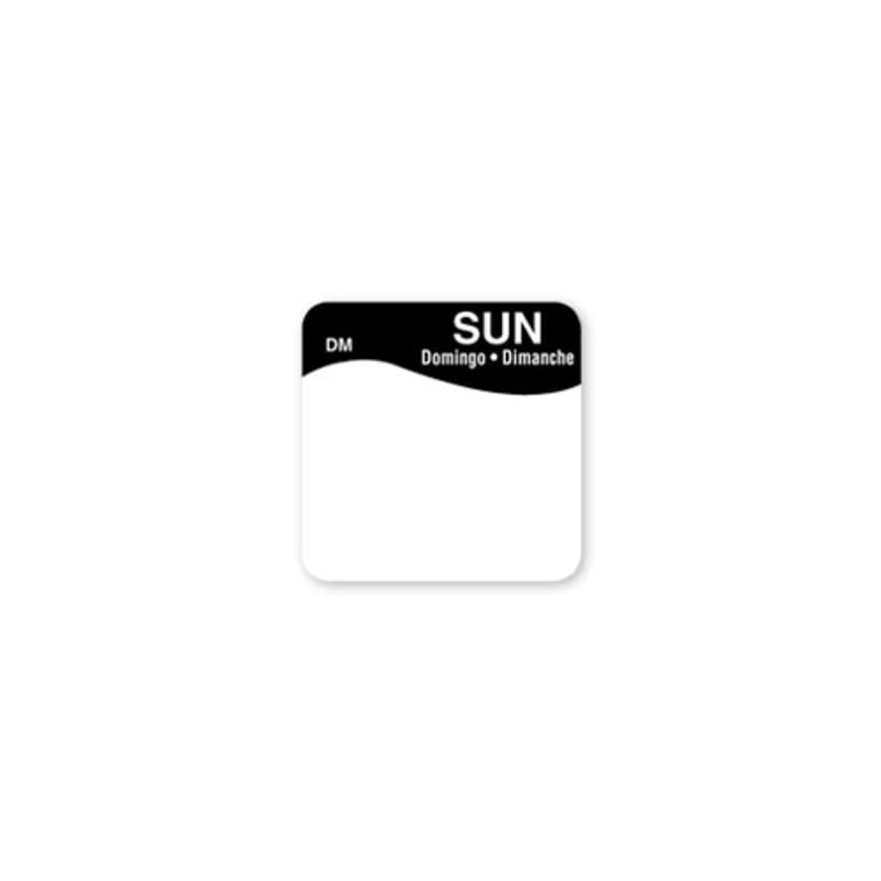 Daymark IT110072-7-SUN Day of the Week 1" x 1" Labels