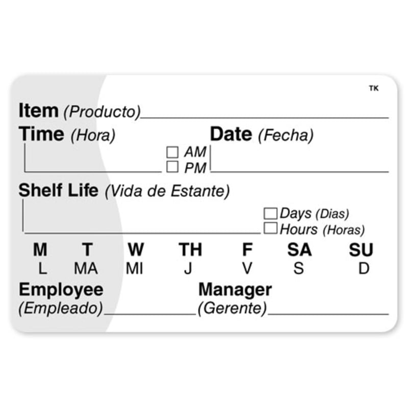Daymark IT114239 Food Rotation Labels 2" x 3"