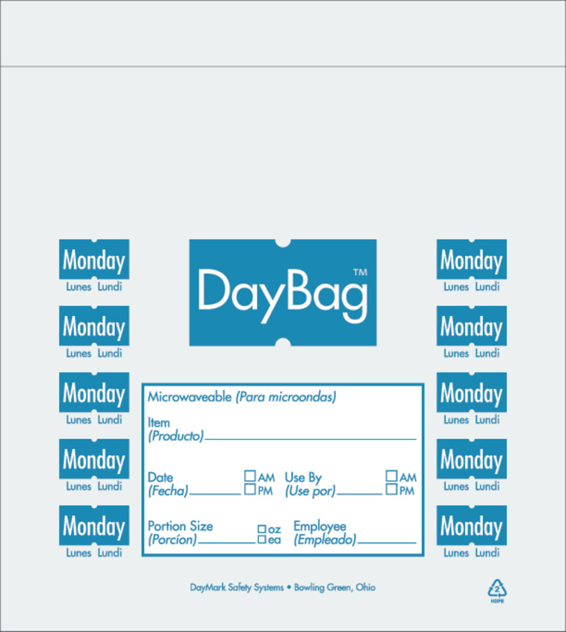 Daymark IT114197B 8.5" x 8.5" Day of the Week Bags