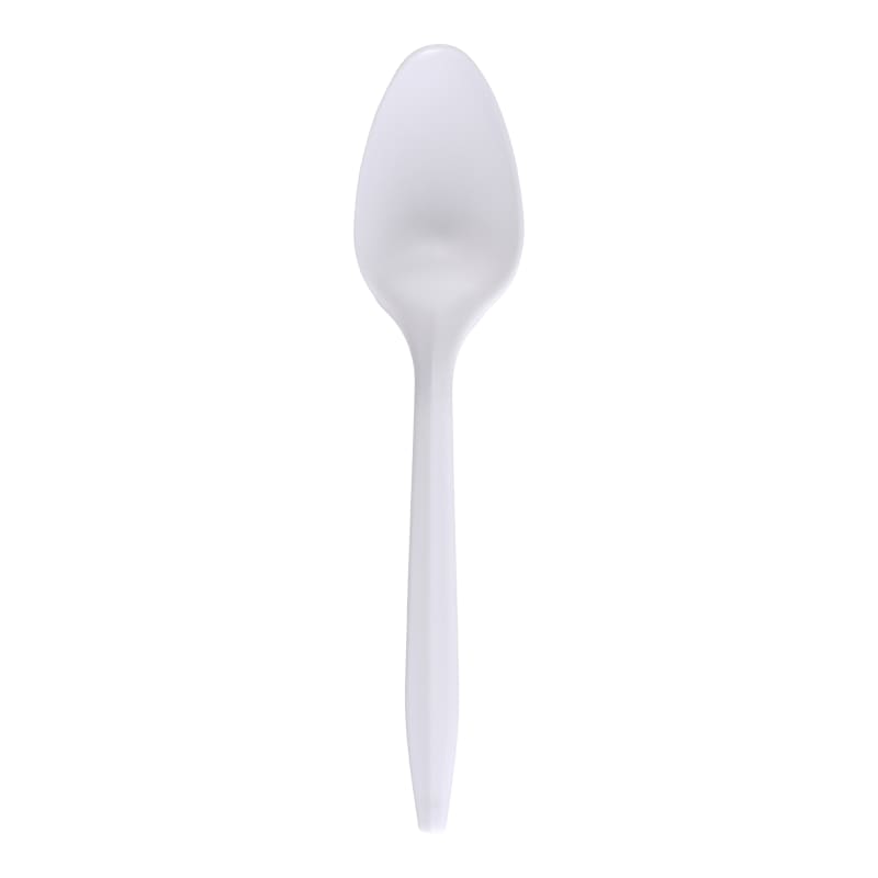 Empress E175002 Medium Weight Teaspoon Polypropylene White Dense Pack
