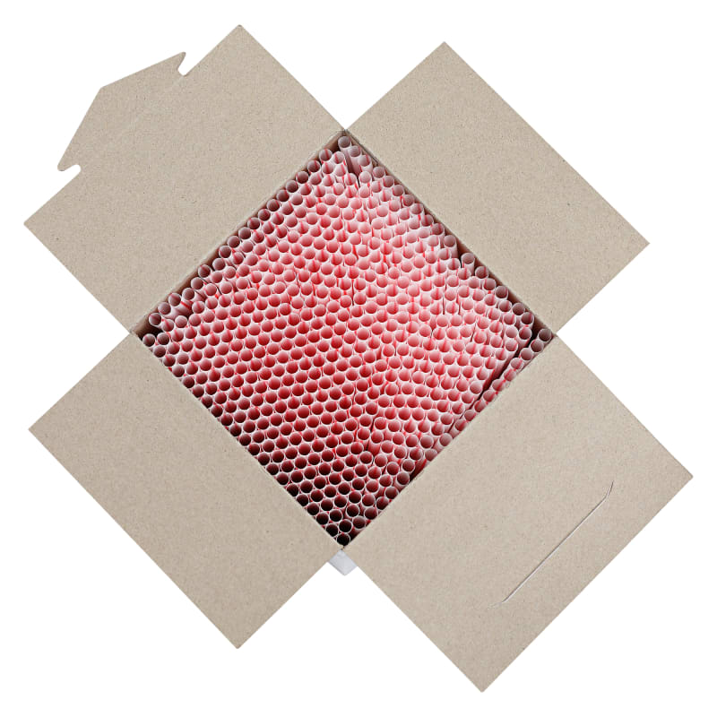 Empress ESJ775RS Jumbo Straw Unwrapped 7.75" White w/ Red Stripe Boxed
