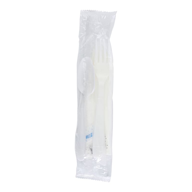 Empress E177000 Heavy Weight Cutlery Kit PP Knife/Fork/TS/S&P/Napkin White