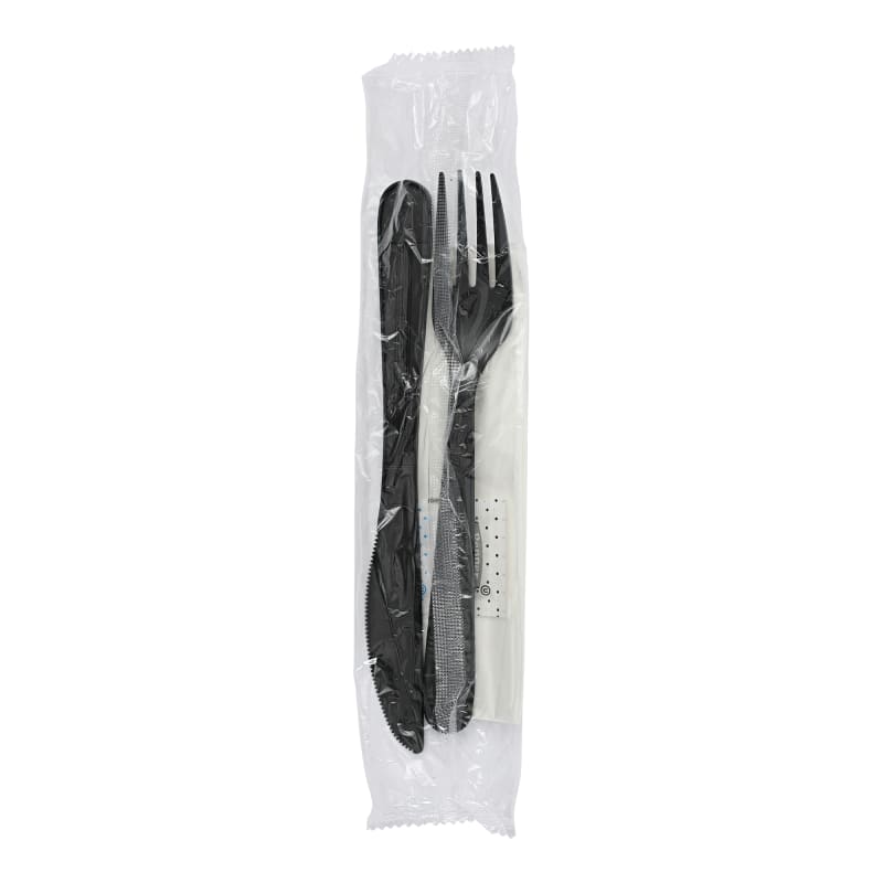 Empress E196000 F/K/Napkin/S&P Kit Heavy Weight Polypropylene Black