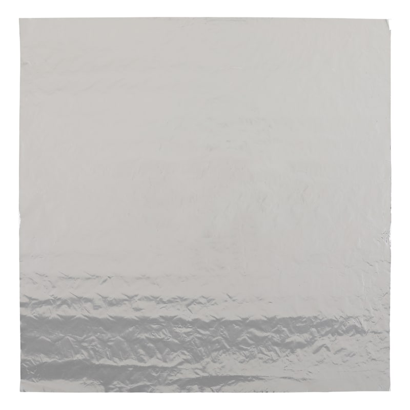 Empress EMPCF1212 Plain Cushion Foil Wrap 12" x 12", Silver / White