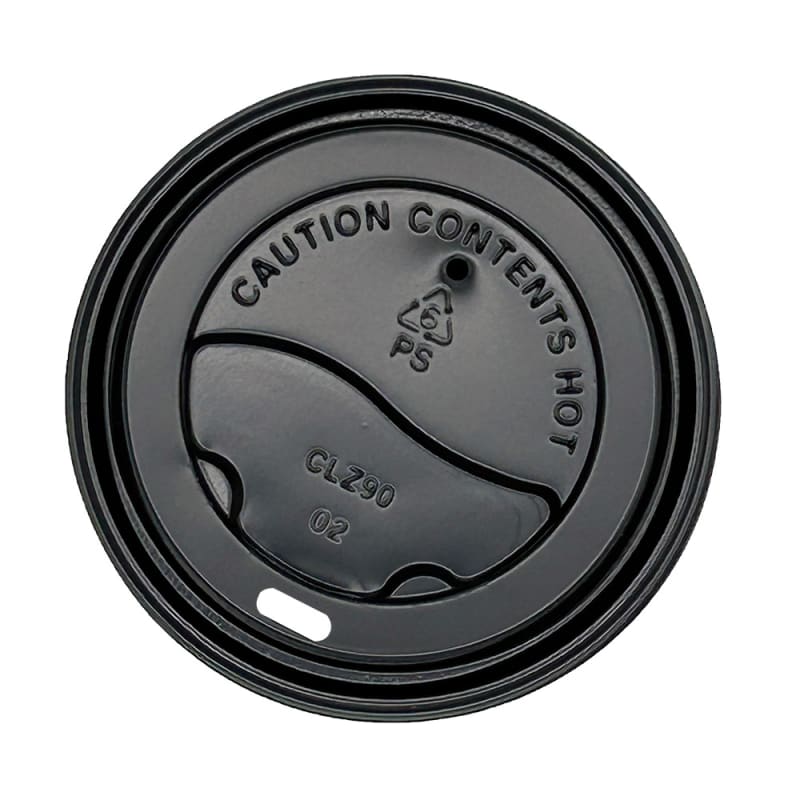 Empress EFHCL-0208-B Travel Lid PS for Paper Hot Cup 8oz Black , 80mm