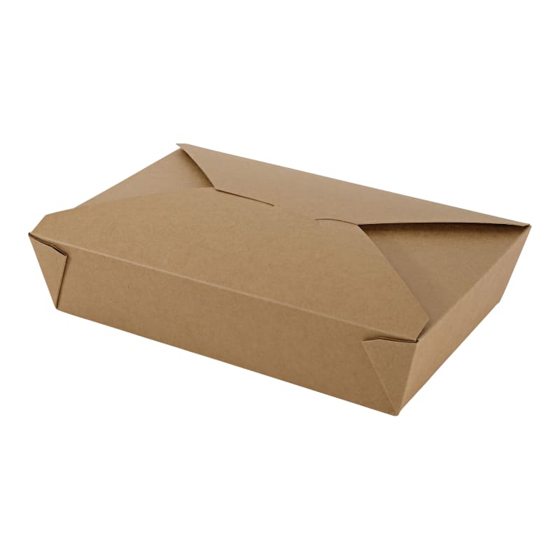 Empress EMPFDBX2-K #2 Kraft Folded Takeout Box 7.75" x 5.5" x 1.875"