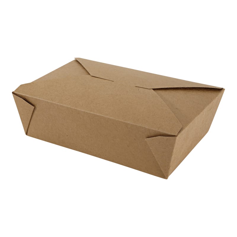 Empress EMPFDBX3-K #3 Kraft Folded Takeout Box 7.75" x 5.5" x 2.5"
