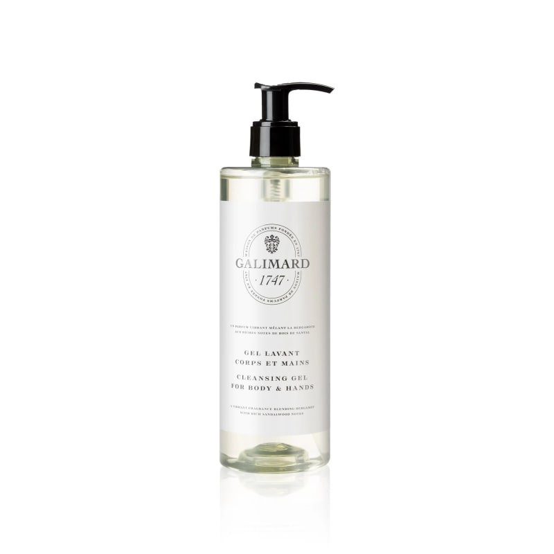 GFL Cosmetics P400R_LM2GD Cleansing Gel For Body & Hands, 380 mL, Sealed Pump, Galimard Fine French Perfumery
