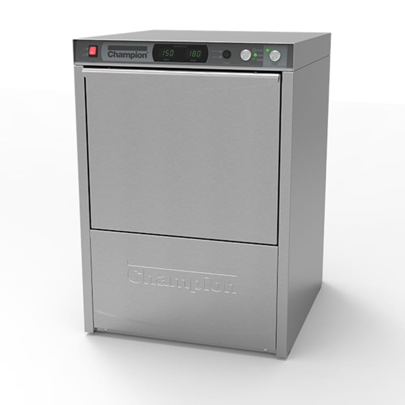 Champion UH330B Undercounter Dishwasher, 24" High-Temp Sanitizing, Heat Recovery & Dry Assist, ENERGY STAR®, 24 Racks/Hr