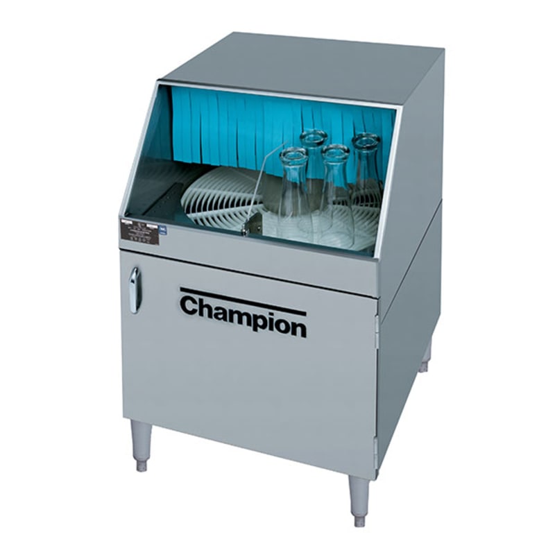 Champion CG Underbar Glasswasher, Rotary Conveyor, Low-Temp Sanitizing, Stainless Steel, 1000 Glasses/Hr