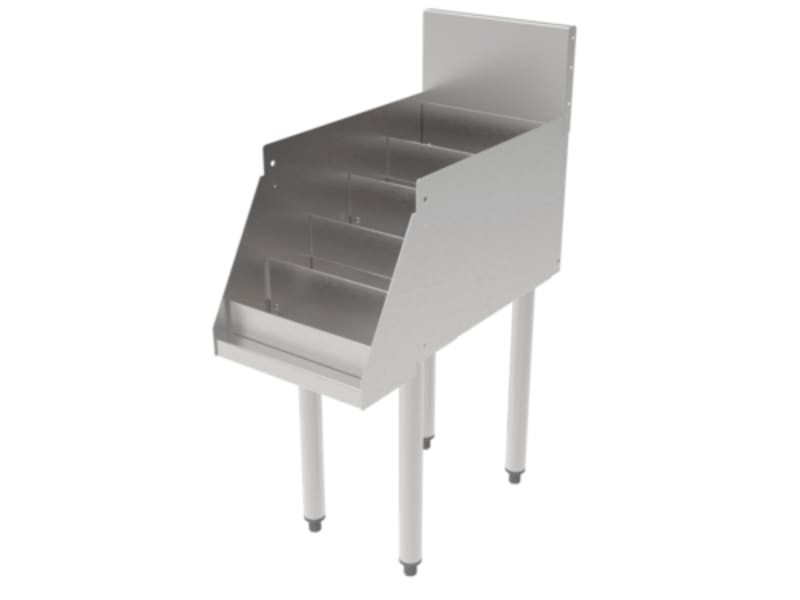 Perlick TS12LS-STK Liquor Display Cabinet 12"Wx24"D, with Bottle Guards and 6" Backsplash