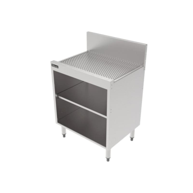 Perlick TSF24SC-STK Underbar Storage Cabinet 24"W x 24"D Stainless Steel with Backsplash and Drainboard Top