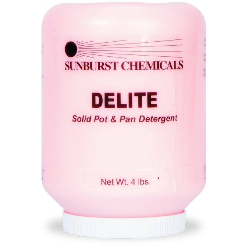 Sunburst Chemicals 6045S1 DELITE Solid Manual Pot and Pan Detergent Refill, 4 lbs.