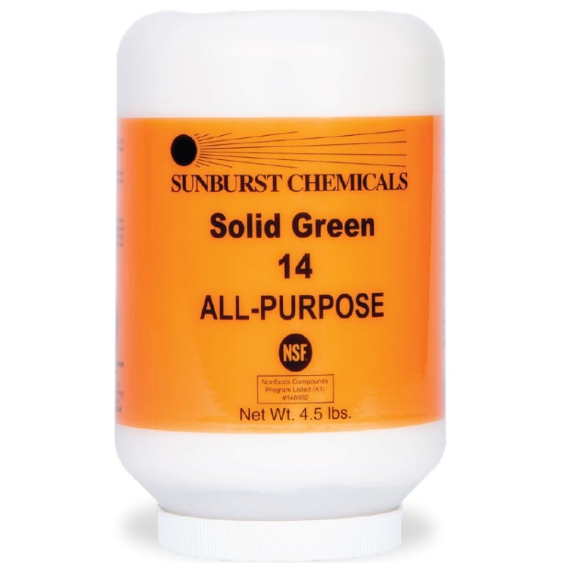 Sunburst Chemicals 6004S1 SOLID GREEN 14 Solid All-Purpose Degreaser Refill, 5 lbs.