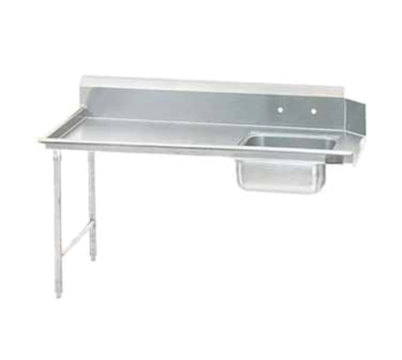 Advance Tabco DTS-S70-36L-X 35" Straight Dish Table - Left to Right, (1) 20" x 20" x 5" Sink Bowl