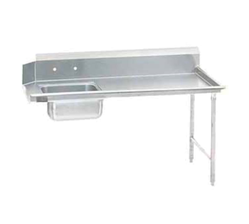 Advance Tabco DTS-S70-36R-X 35" Straight Dish Table - Right to Left, (1) 20" x 20" x 5" Sink Bowl