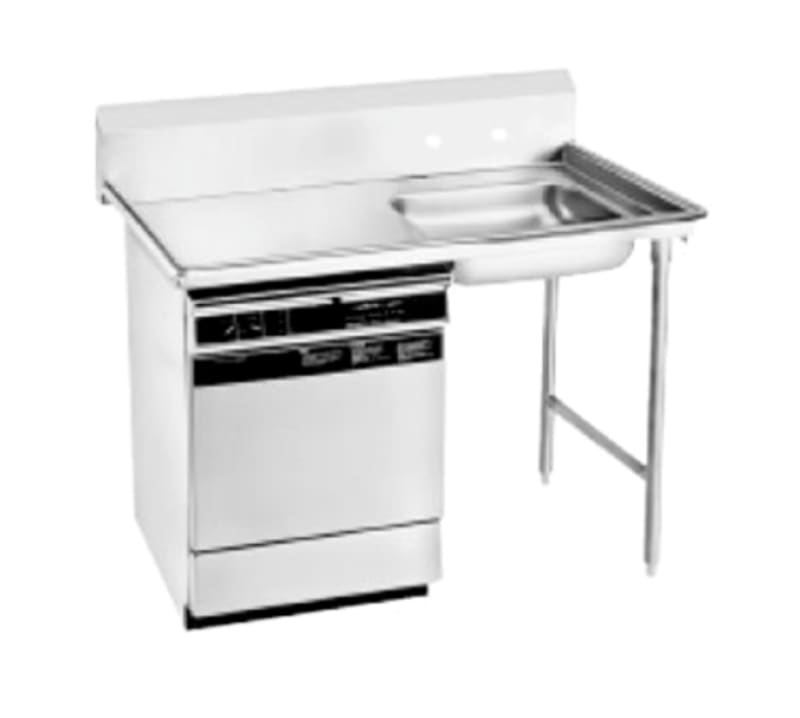 Advance Tabco DTU-U60-48R-X 47" Straight Dish Table - Right to Left, (1) 20" x 20" x 5" Sink Bowl