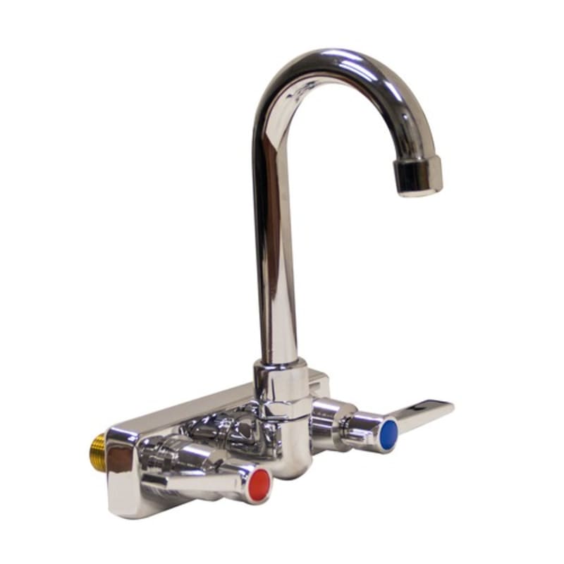 Advance Tabco K-59 Splash Mount Faucet - 3 1/2" Gooseneck Spout, 4" Centers, Lead Free