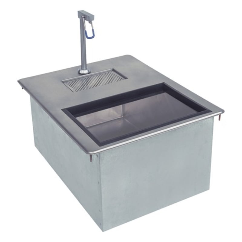 Advance Tabco D-24-WSIBL2 21" x 18" Drop In Ice Bin w/ 50 lb Capacity - Stainless