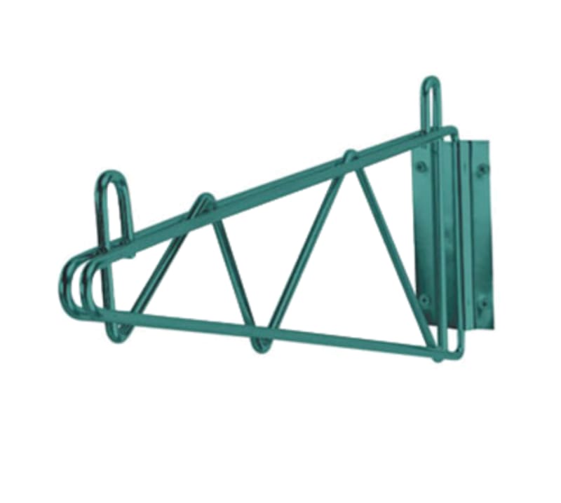 Advance Tabco GB-14-X Special Value Wire Shelving Wall Bracket 14" Single Mount Green Epoxy Coated