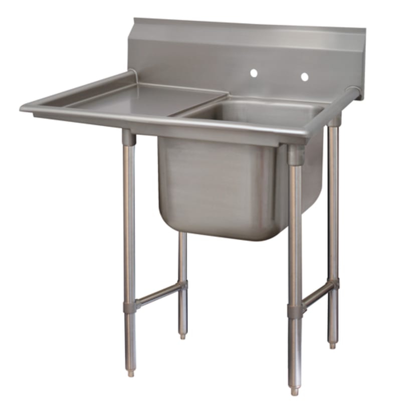 Advance Tabco T9-1-24-18L-X Special Value Regaline One Compartment Sink, 16" x 20" Bowls, with 18" Left Drainboard