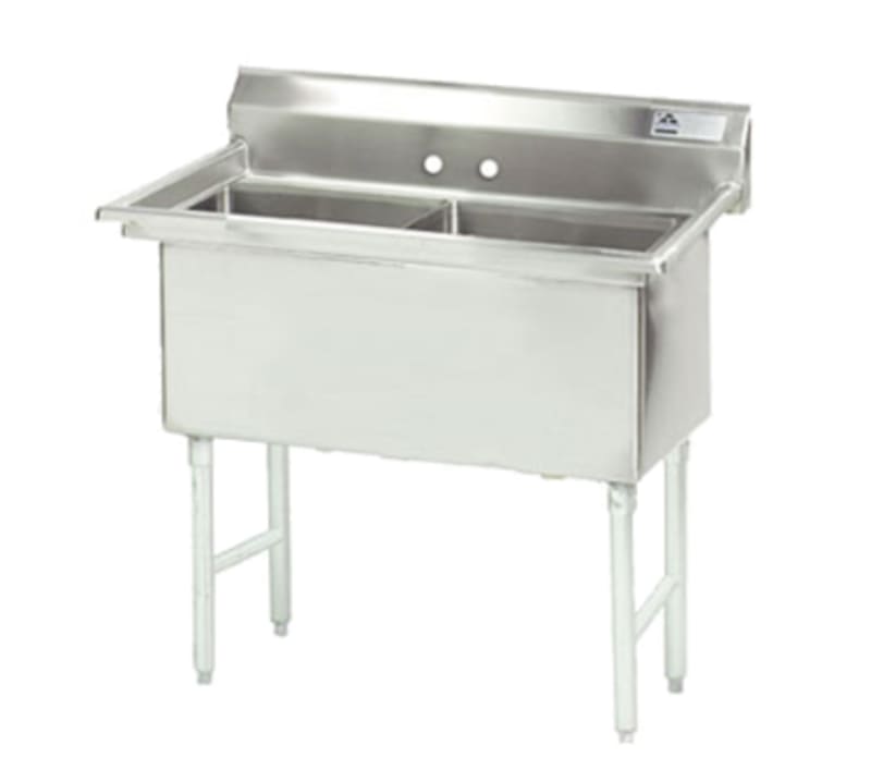 Advance Tabco FC-2-1824-X Special Value Two Compartment Sink, 18" x 24" Bowls