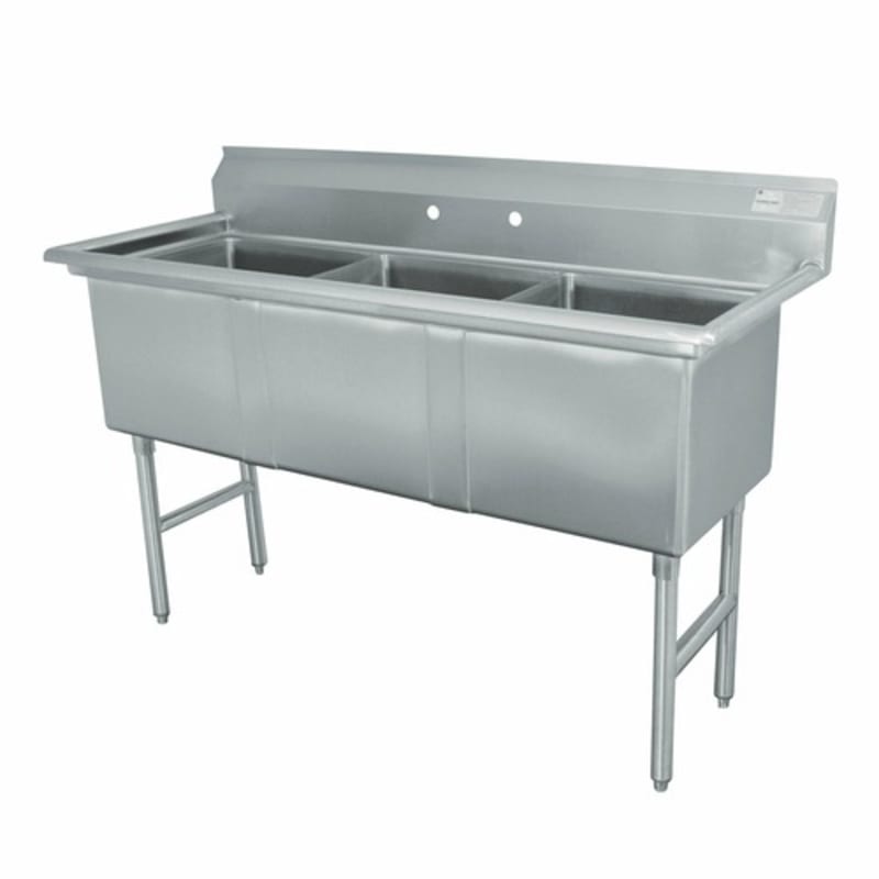 Advance Tabco FC-3-1818-X Special Value Three Compartment Sink, 18" x 18" Bowls