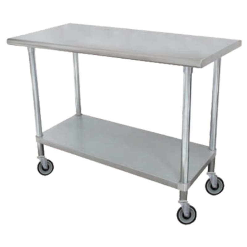 Advance Tabco MSLAG-306C-X 72"W X 30"D 16 Gauge 304 Stainless Steel Top Work Table