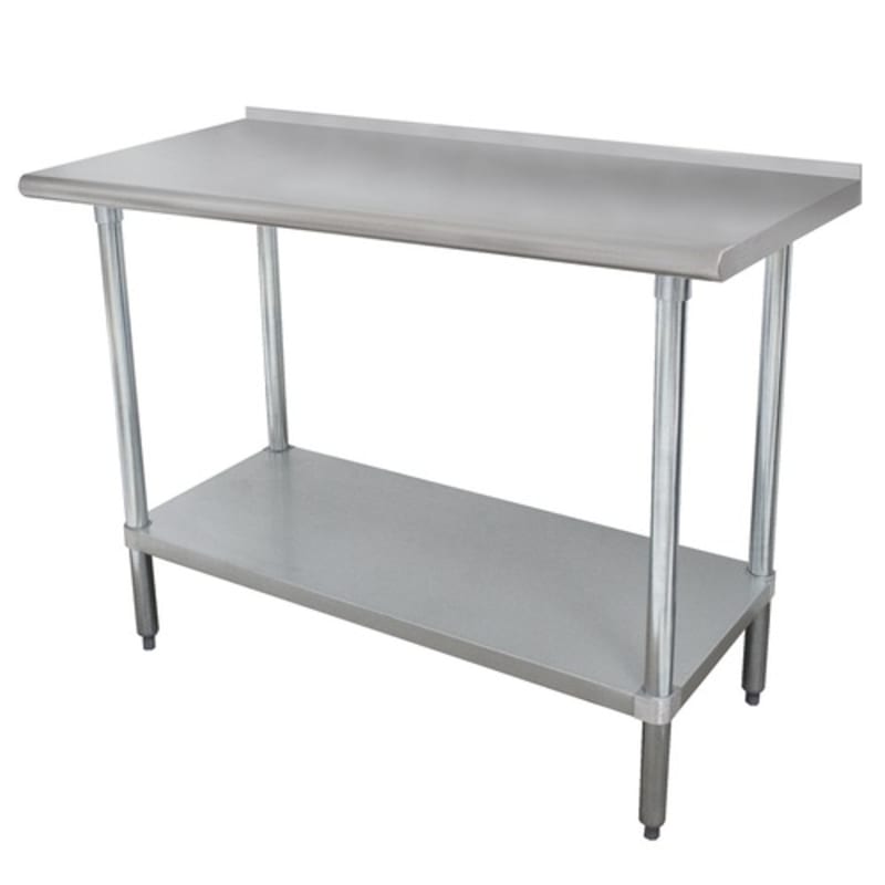 Advance Tabco FLAG-308-X 96" W x 30" D 16 Gauge 430 Stainless Steel Top Work Table