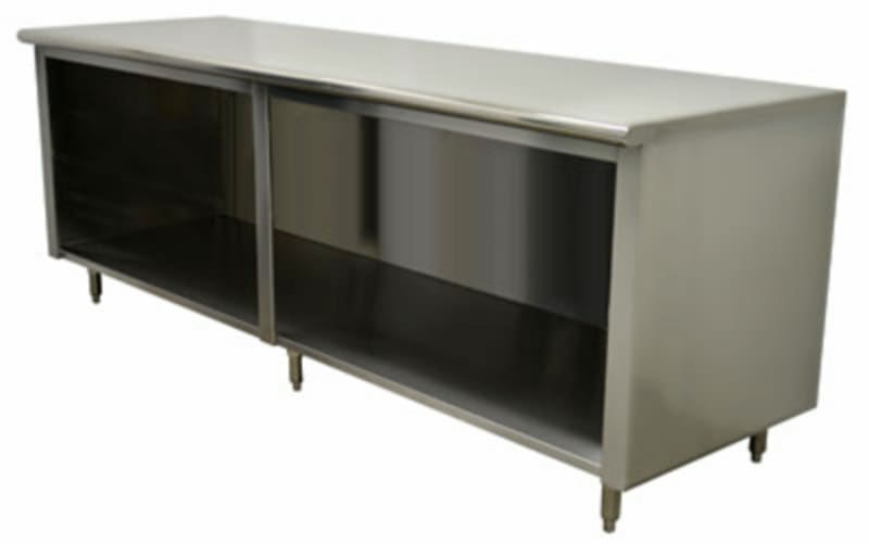 Advance Tabco EEB-SS-2410-X Open Front Cabinet Base Work Table, with Top, and - 1200"W x 240"D x 35.50"H