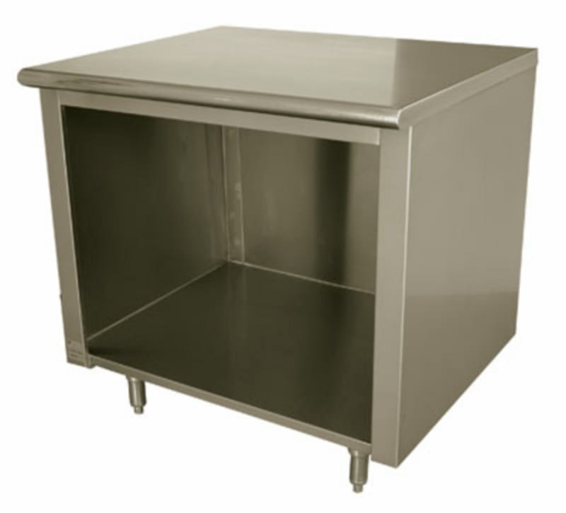 Advance Tabco EEB-SS-245-X Open Front Cabinet Base Work Table, with Top, and - 600"W x 240"D x 35.50"H