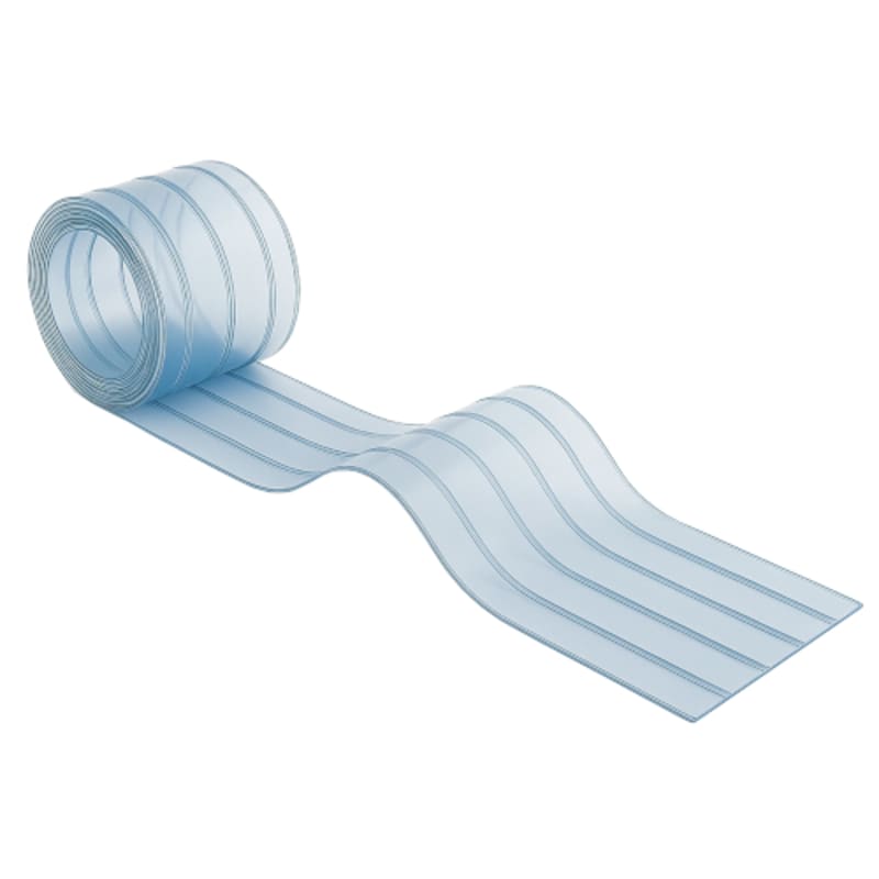 Kason® 404HD8080080 Universal-Mount 8" x 80" Replacement Strip Curtain, .08" ga.