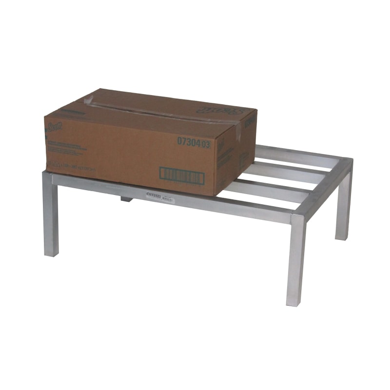 Channel Mfg ADE2436 36" x 24" x 12" Welded Aluminum Dunnage Rack, 2000 lb. Capacity