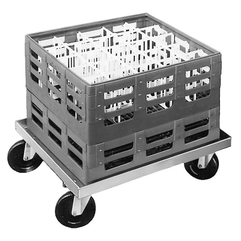 Channel Mfg GRD 22" x 22" Aluminum Glass Rack Dolly, Accommodates (1) 20" x 20" Racks