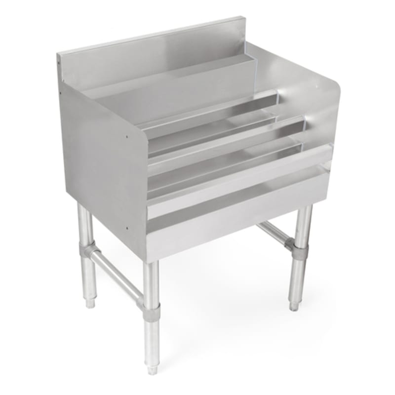 John Boos UBLD-1824-X 24" Stainless Steel Freestanding 3-Step Liquor Display