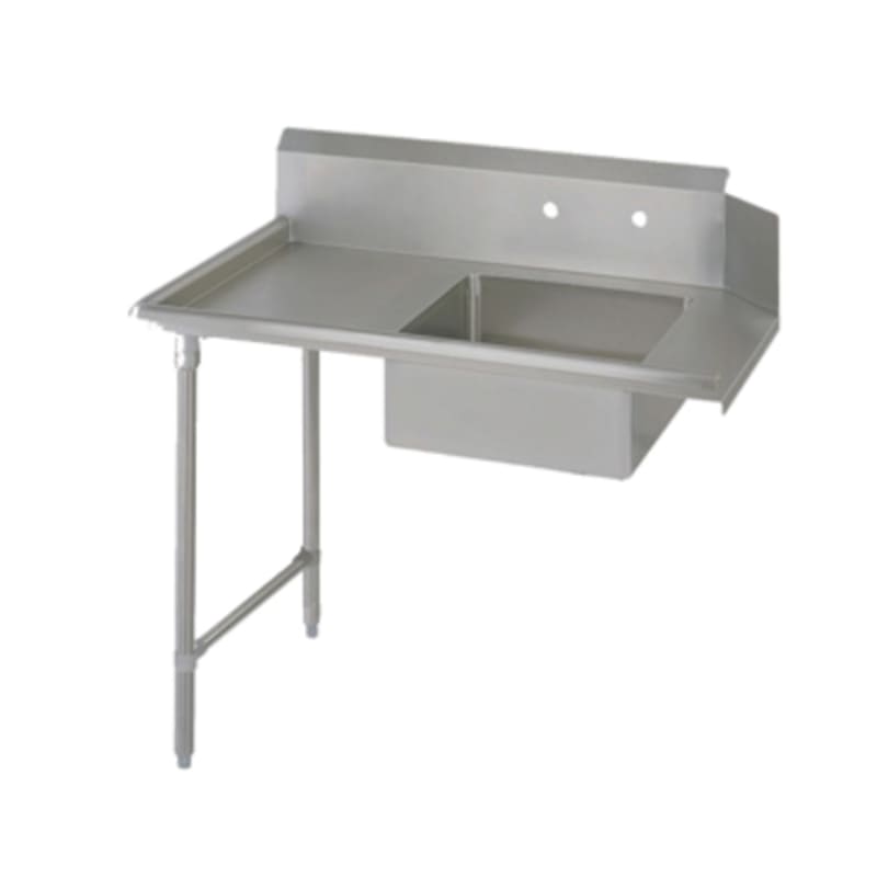 John Boos EDTS8-S30-L36-X 36" x 30" Soiled Dish Table, Left-to-Right, with 20" x 20" Pre-Rinse Sink