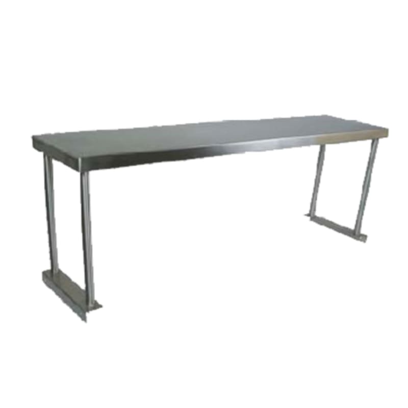 John Boos OS-ES-1272-X 72" x 12" Stainless Steel Single Overshelf, Table-Mount